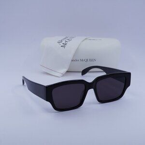 Alexander McQueen AM0329S 002 Square Sunglasses – Black/Grey